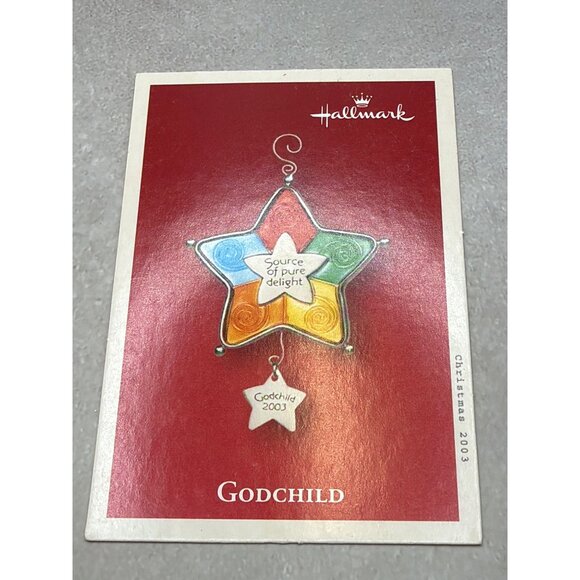 Hallmark Keepsake Ornament Godchild 2003 Star Design Glass & Metal - Picture 5 of 6
